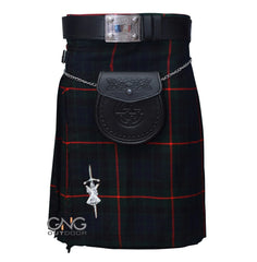Men’s Gun Tartan 8-Yard Kilt  5-Piece Highland Wedding Outfit