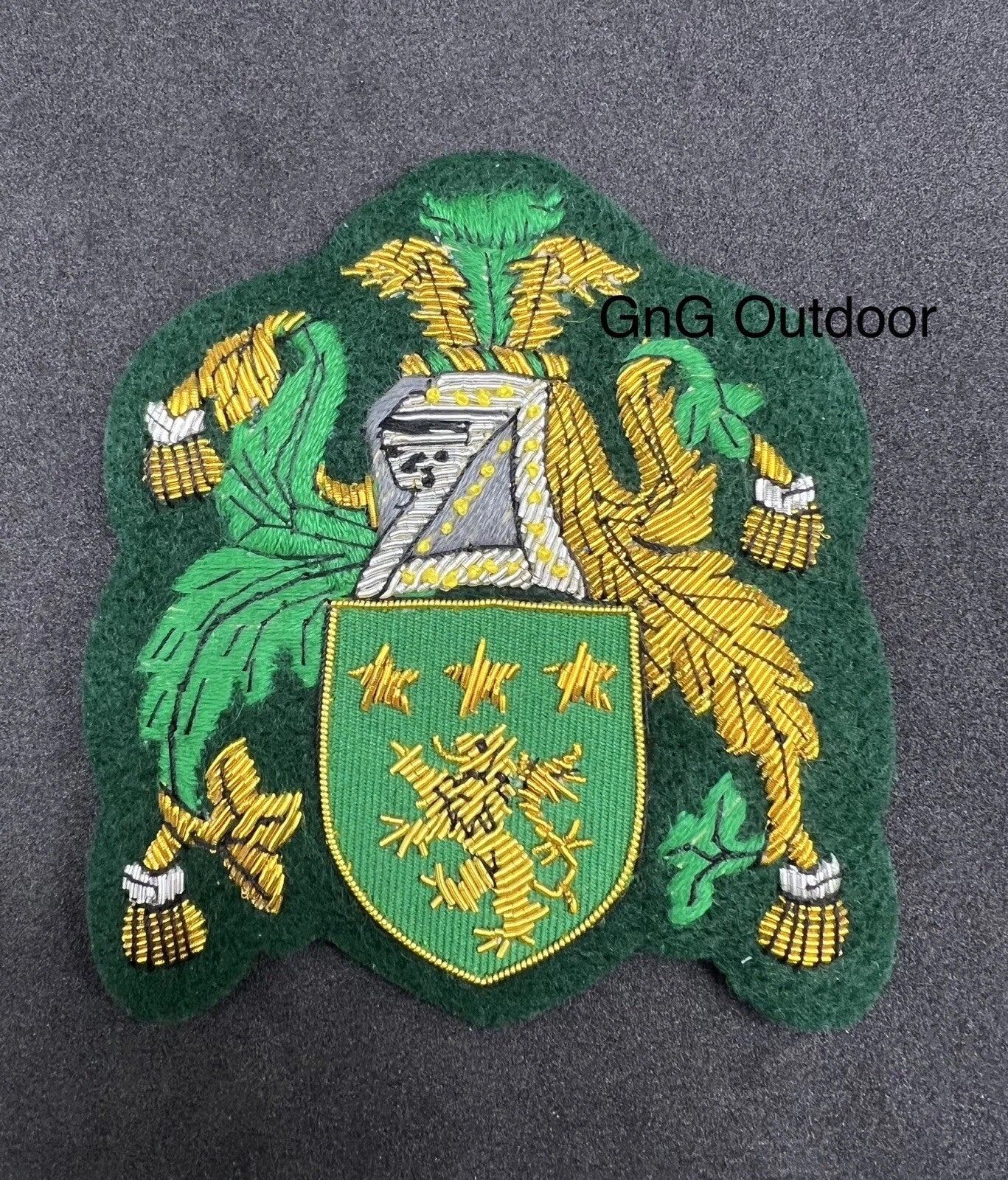 Customise Family Crest Blazer Badge Hand Embroidered Bullion Family Crest Design