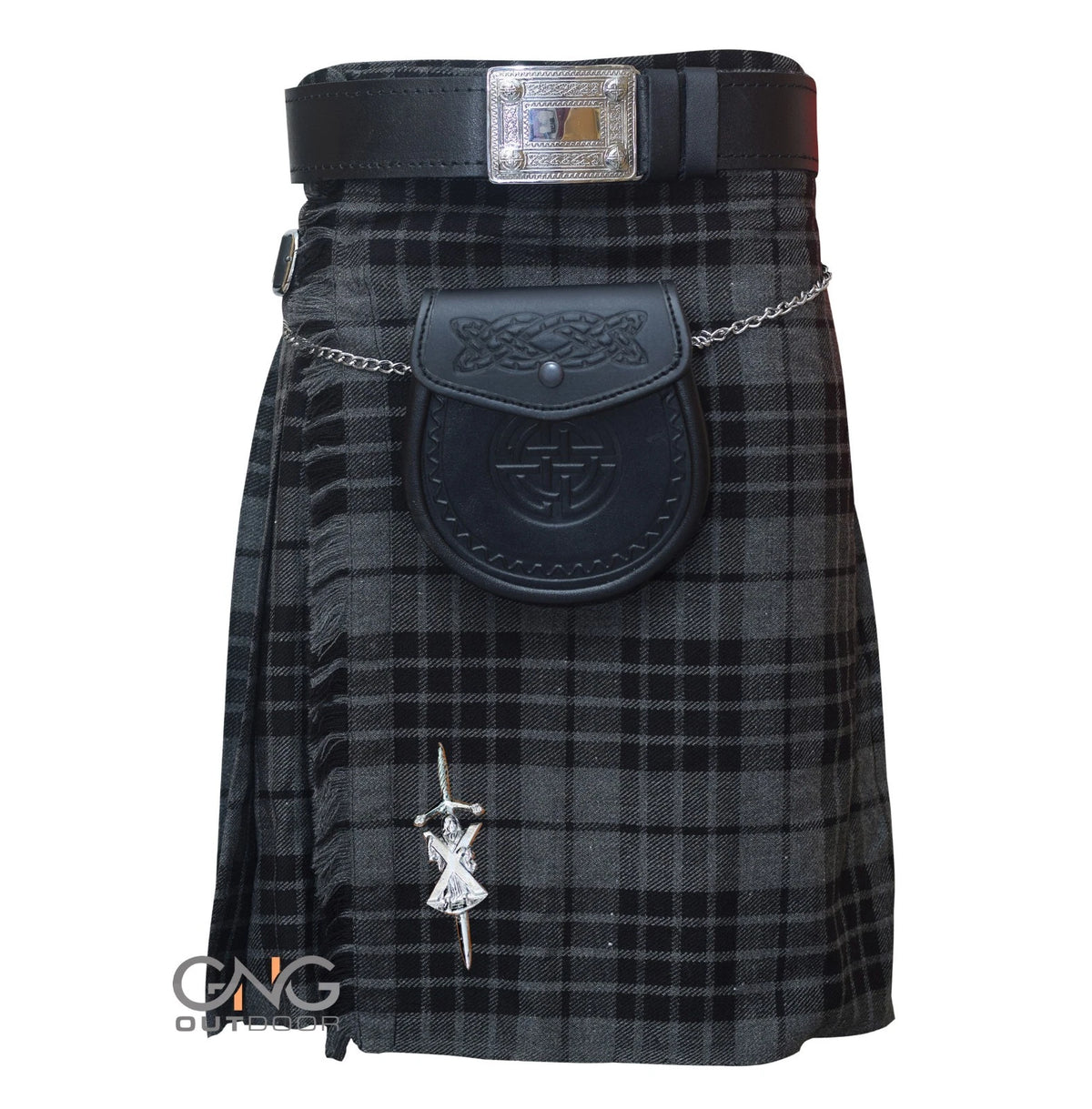 Men’s Scottish Grey Watch Tartan Kilt 5 Yard Highland Kilt