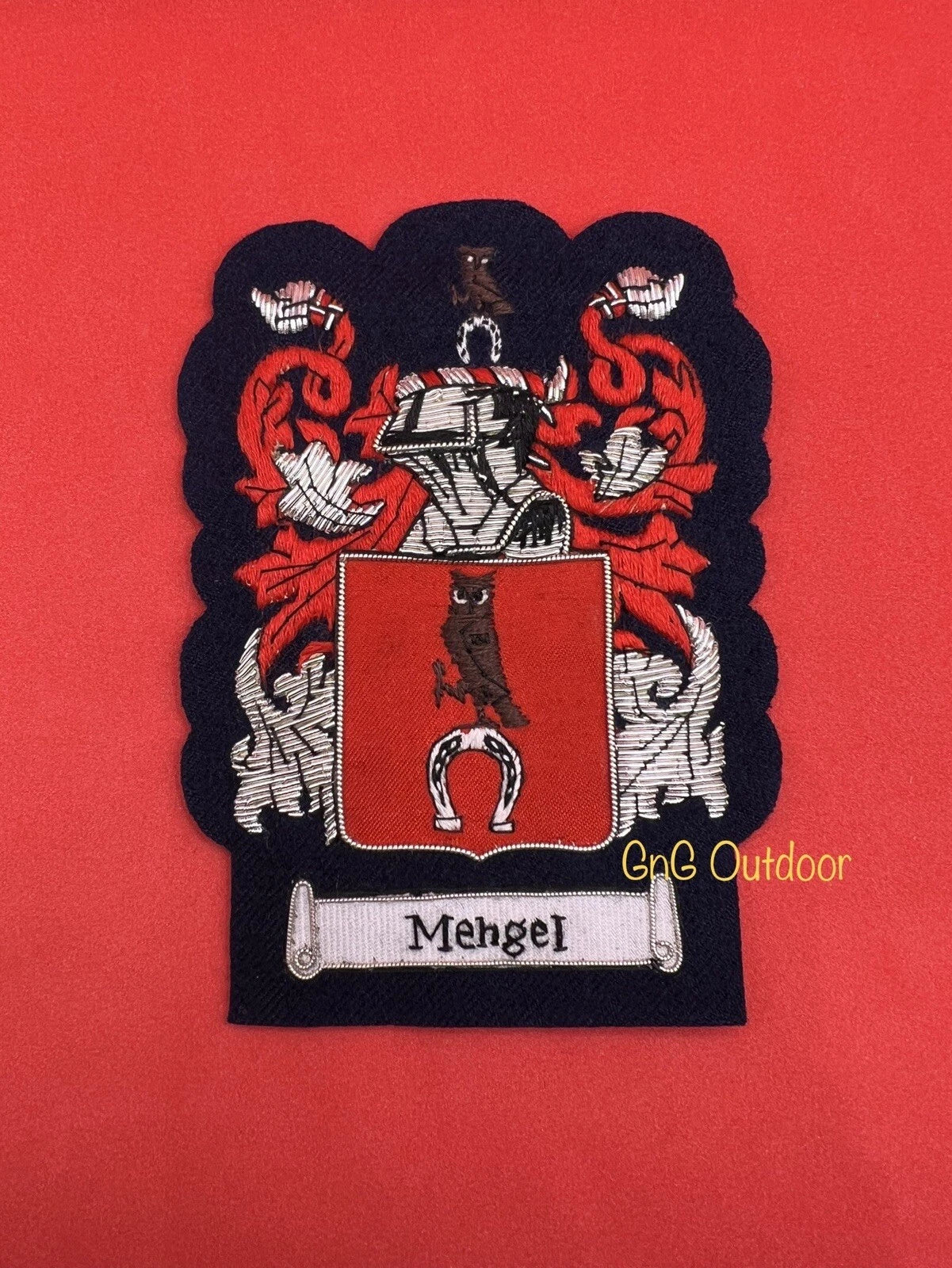 Customise Family Crest Blazer Badge Hand Embroidered Bullion Family Crest Design