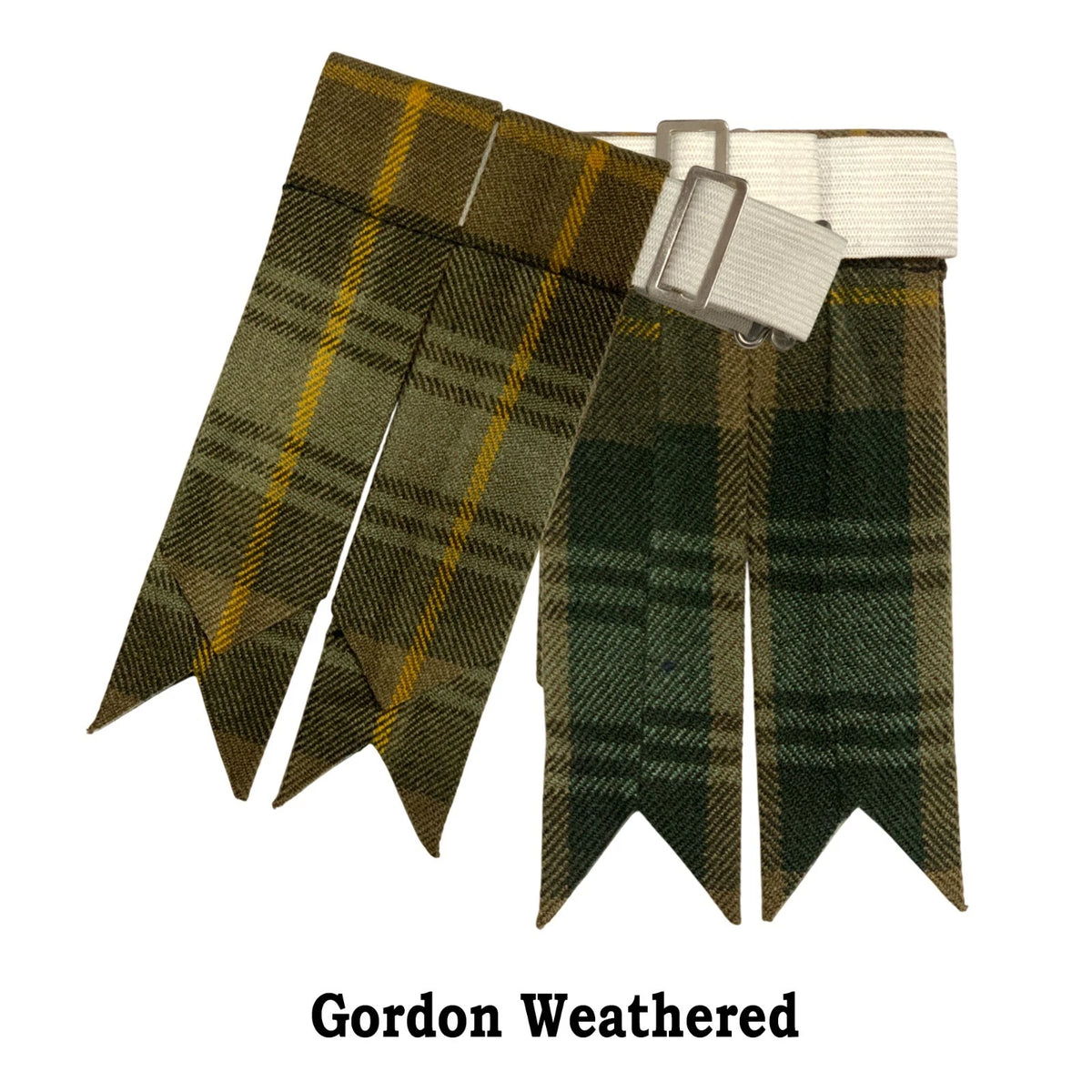 Men's Scottish Gordon Weathered Tartan Kilt Flashes