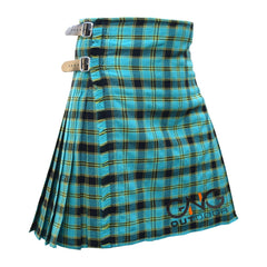 Men's 8-Yard Highland Dragon Tartan Kilt Set  With Fly Plaid & Flashes