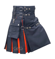 Men's Hybrid Utility Kilt with Cargo Pocket, Straps & Custom Fit