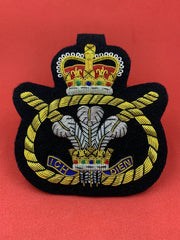 Welsh Regiment ICH DIEN Blazer Badge Bullion & Wire Embroidered Military Regimental Badge