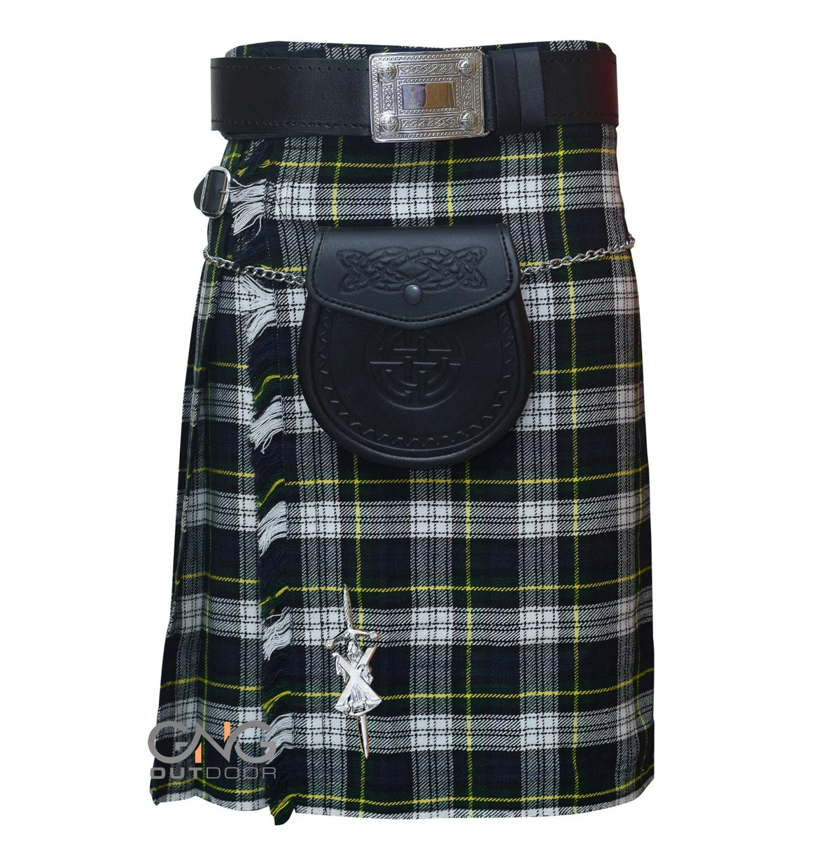Men's Traditional Scottish 5-Yard Kilt Set | Dress Gordon Tartan Highland Formal Outfit