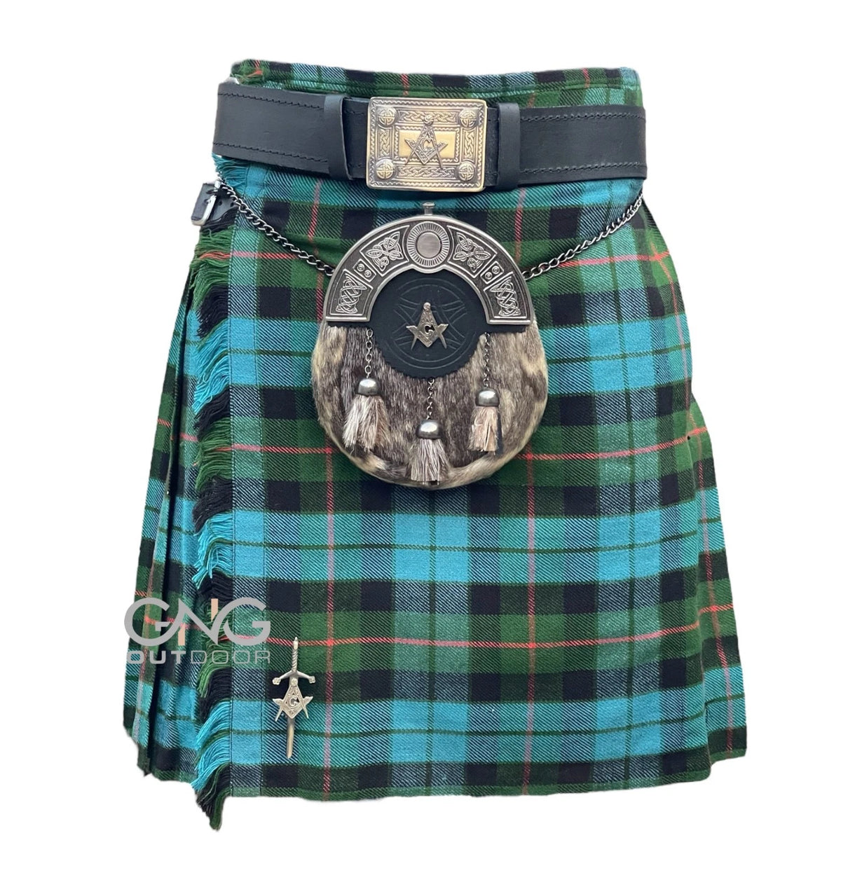 Men's Traditional Scottish 5-Yard Kilt Set | Anderson Tartan Antique Masonic Formal Outfit