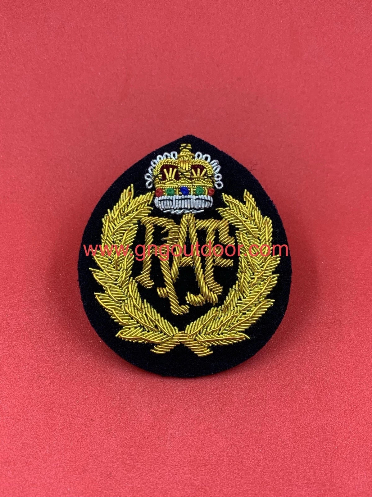 Royal Air Force RAF Bullion & Wire Cap Badge Vintage Style Handmade Embroidered Military Badge