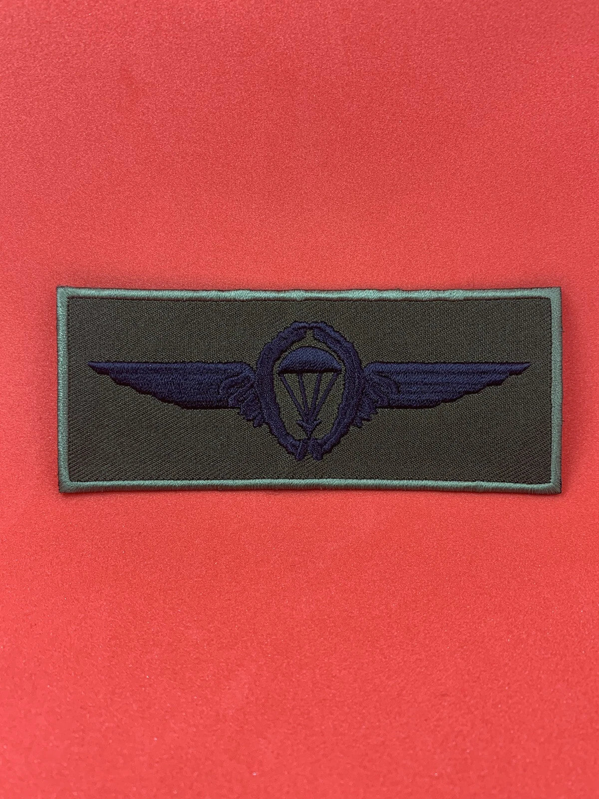 German Army Fallschirmjäger Parachute Wing Badge Olive Black Embroidered Para Wing Patch