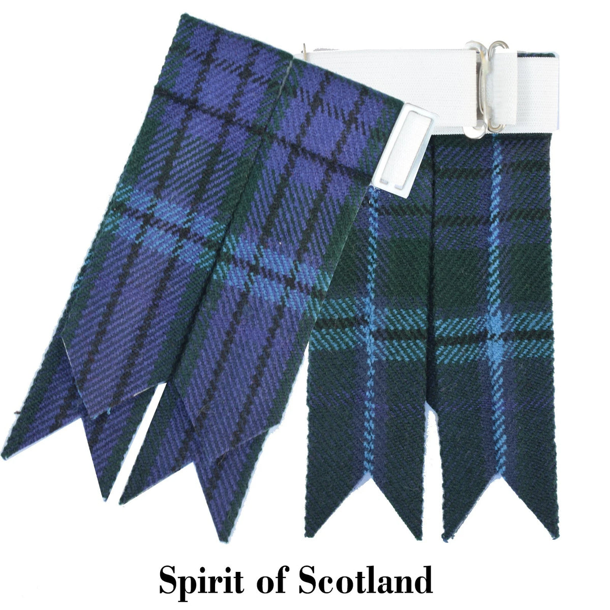 Men's Spirit of Scotland Tartan Kilt Flashes – Traditional Scottish Highland Hose Garters