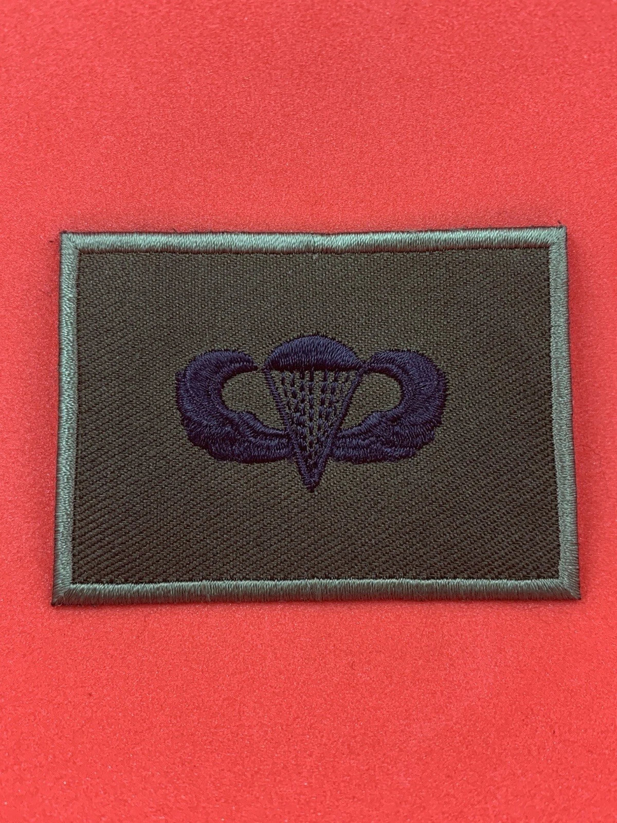 US Army Olive Black Parachute Wings Badge, Airborne Forces Insignia, Embroidered Para Wing Patch