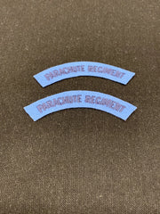 Parachute Regiment Shoulder Patches Pair, Machine Embroidered Military Arm Badge