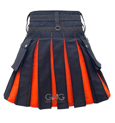Men's Hybrid Utility Kilt with Cargo Pocket, Straps & Custom Fit