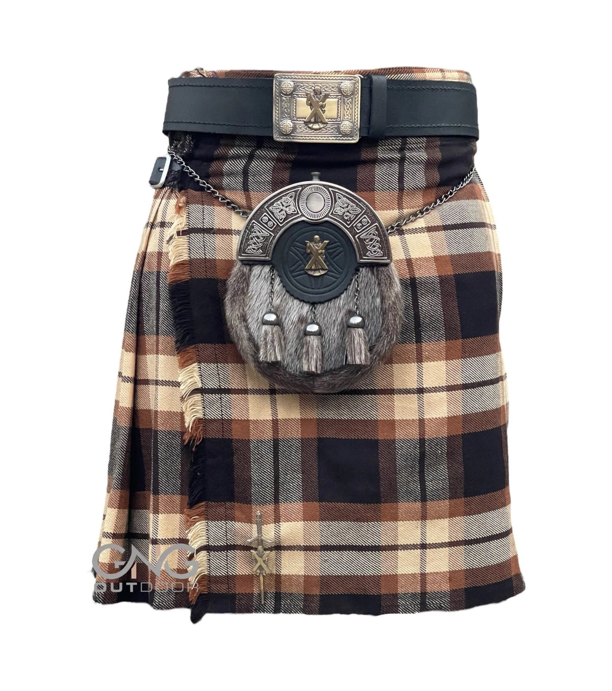 Men’s Rose Ancient Tartan 5 Yard Kilt Outfit – Traditional Scottish Wedding Kilt Set