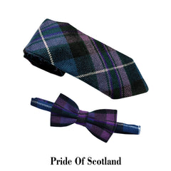 Men’s Pride of Scotland Tartan Necktie and Bow Tie Set for Weddings & Formal Wear