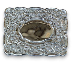 Men's Scottish Chrome Finish Kilt Belt Buckle – Traditional Decorative Highland Belt Buckle