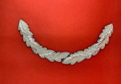Peak 1 Row Silver Gilt Oakleaf Handmade With Bullion And Wire Officer Peak Hat