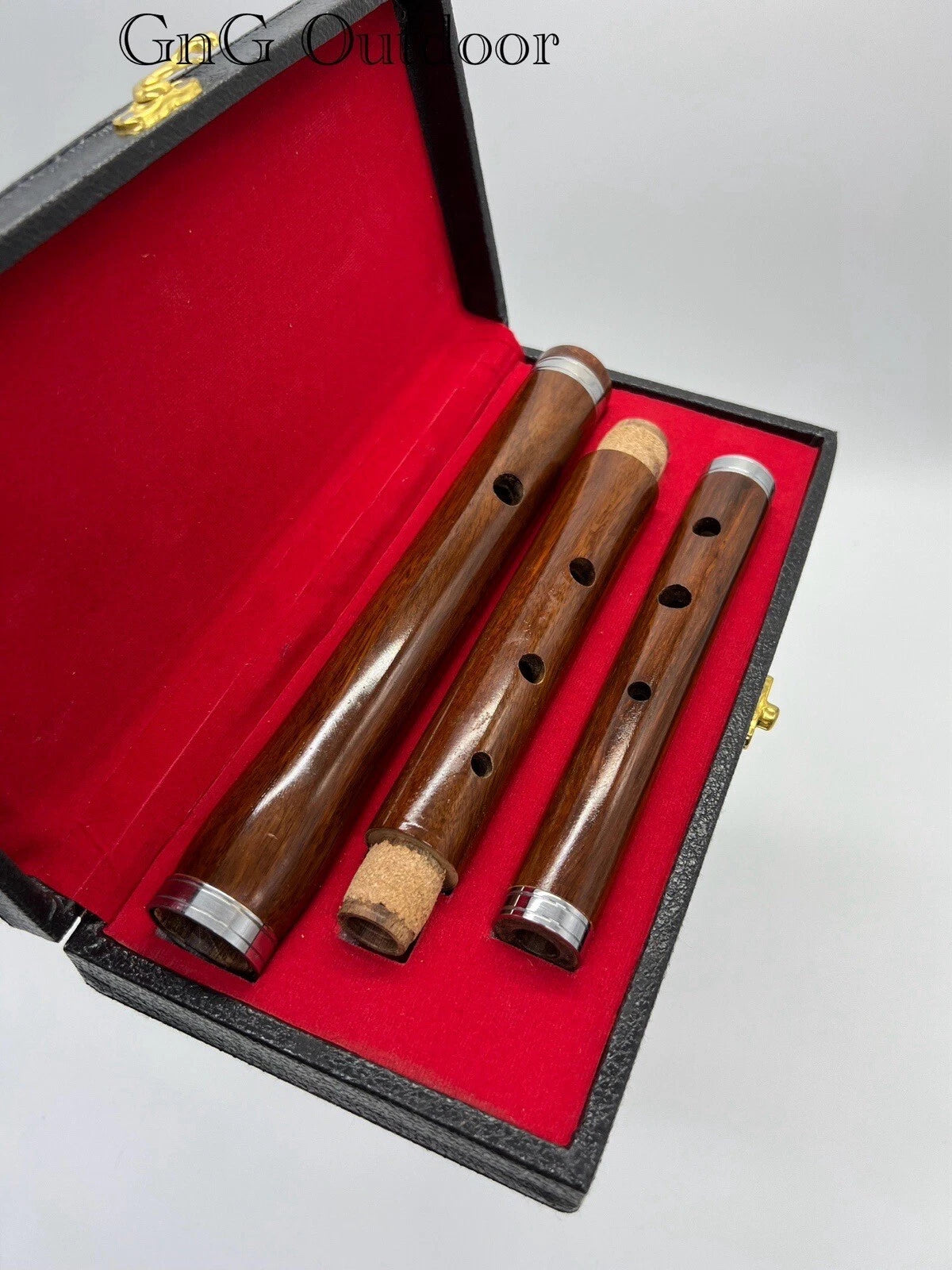 Handmade Sheesham Wood Irish D Flute 3-Piece Set with Hard Case – 23 Inch