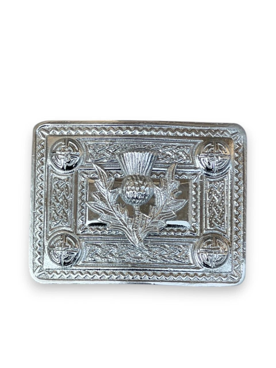 Scottish Thistle Badge kilt Belt Buckle Chrome Finish Belt Buckle