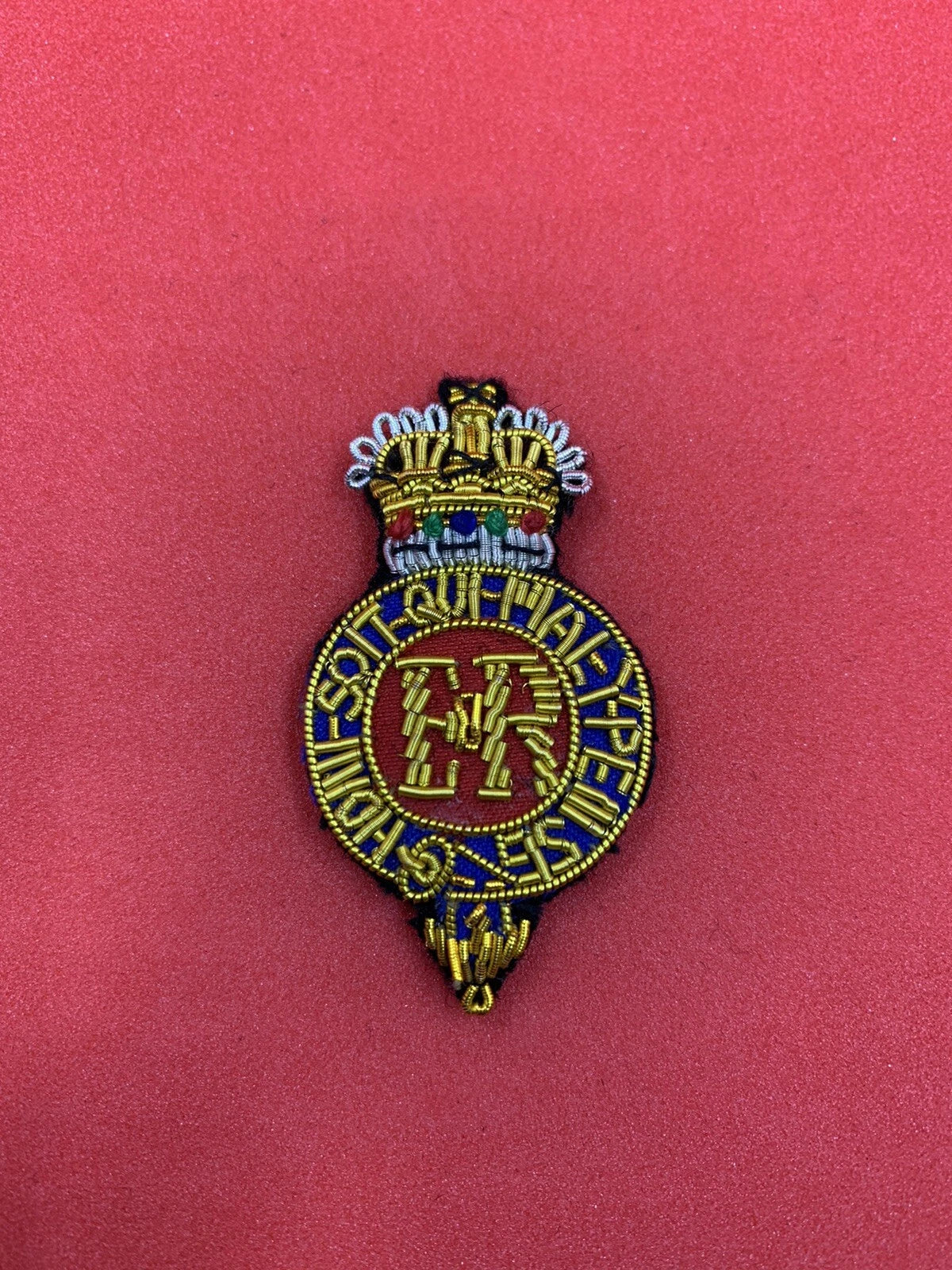 Life Guard Beret Badge Queen’s Crown Life Guard Embroidered Bullion Wire Badge