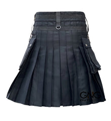 Men's Scottish Pink and Black Fashion Utility kilt Modern Kilt Size 28-62