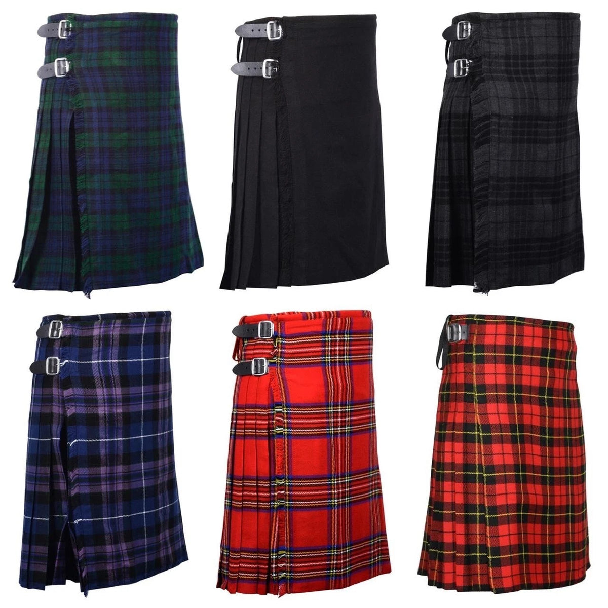 Men's Scottish 5-Yard Acrylic Wool Kilt | Traditional Highland Tartan Wedding Kilt