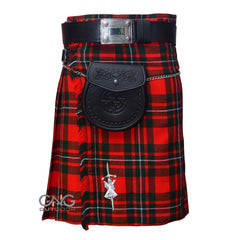 Men's MacGregor Tartan 5 Yard Kilt – Scottish Highland 5 Piece Wedding Kilt Outfit Set