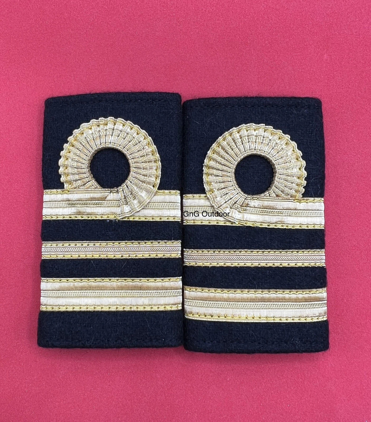 Epaulette Lieutenant Commander Royal Navy Slip on Curl 1 Bar 1 Small Bar RN Rank