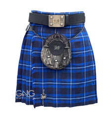 Men’s American Patriot Blue Tartan 5-Piece Kilt Outfit Set