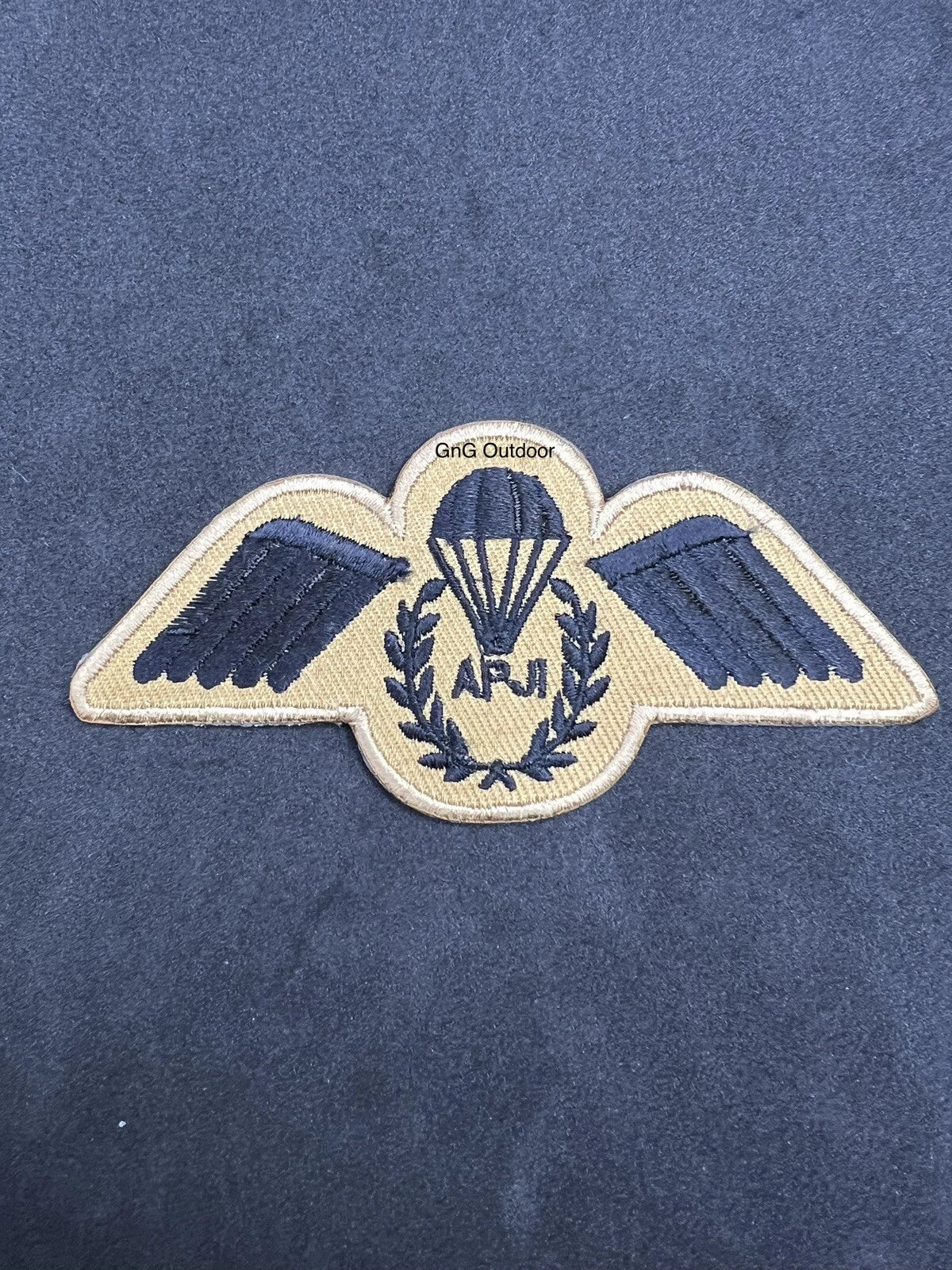 APJI Wings Patch On Desert Sand Black Embroidery Badge AIRBORNE Iron On TRF