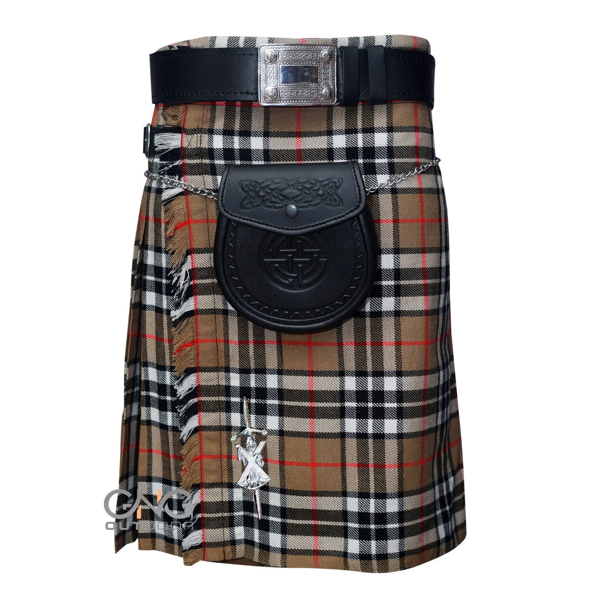 Men’s Campbell Tartan 5 Yard Scottish Kilt  Traditional Highland Kilt