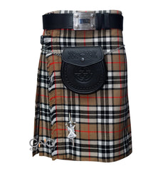 Men’s Campbell Tartan 5 Yard Scottish Kilt  Traditional Highland Kilt