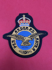 King’s Crown Royal Air Force Machine Embroidered Badge RAF Sew On Or Iron Patch