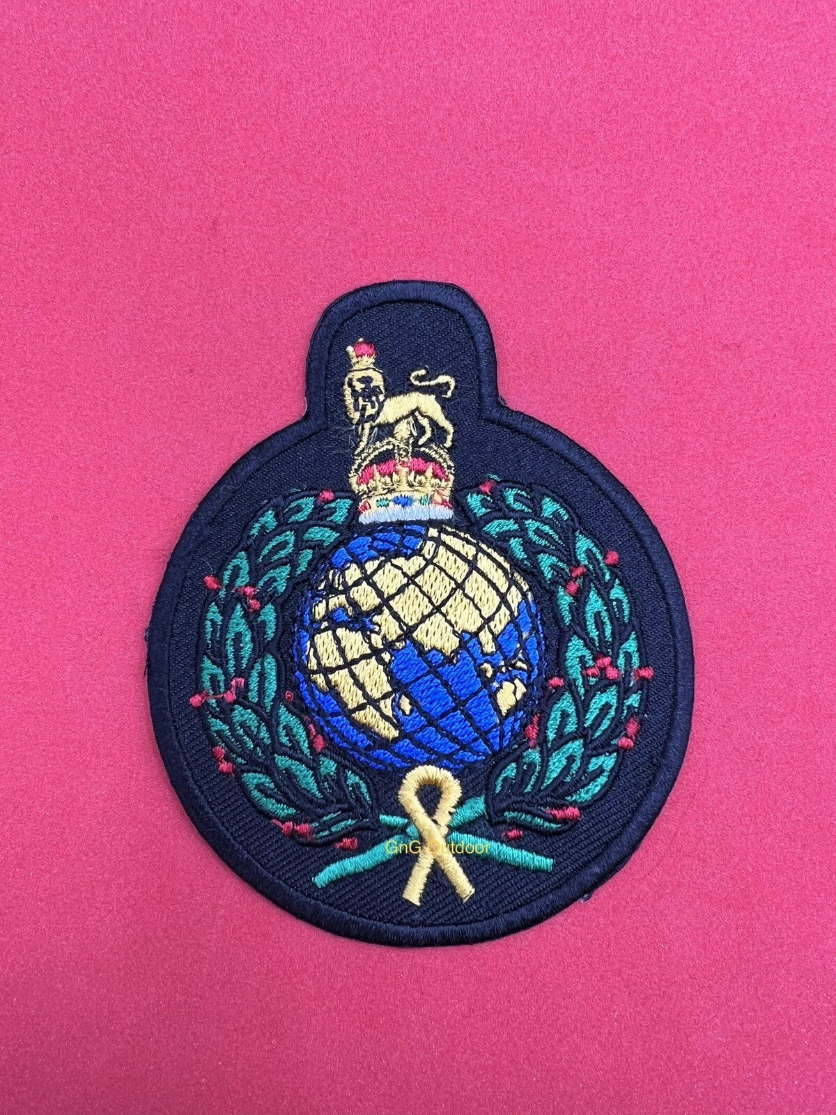 King’s Crown The Corps of Royal Marines Embroidered Patch RM Globe Biker Patch
