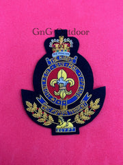 King’s Regiment Blazer Badge King’s Hand Embroidered Bullion Wire Blazer Badge